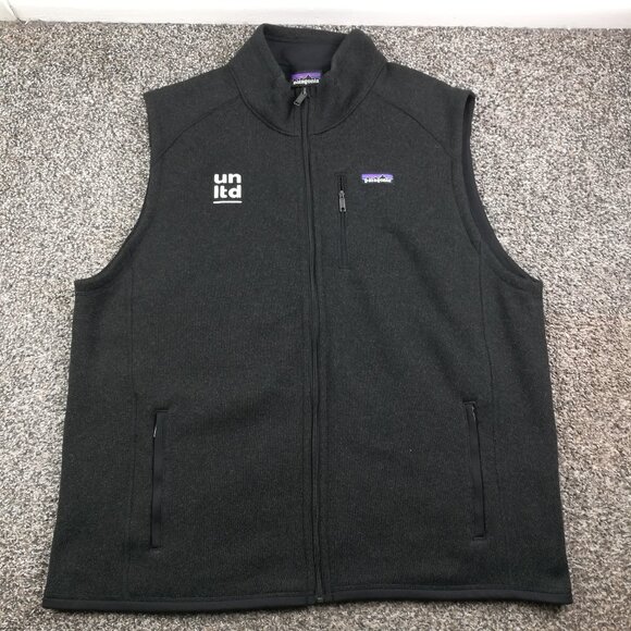 Patagonia Vest Better Sweater Full Zip Black Mens 2XL 25881 - Picture 1 of 9